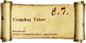 Czagány Tibor névjegykártya